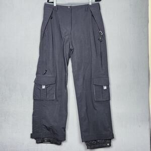 Couloir Performance Outerwear Snow Pants Womens 14 Regular Black Nylon Cargo Ski